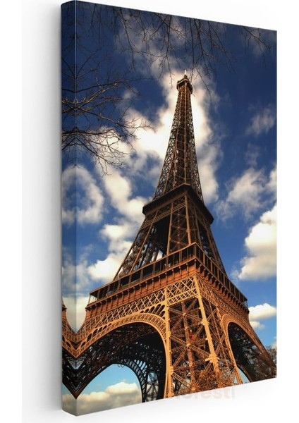 Eyfel Kulesi - Mavi Gökyüzü Altında Kanvas Tablo modelleri
