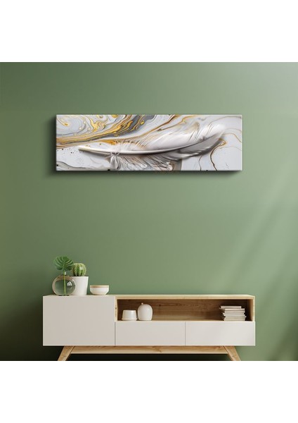 Zarif Tüy - Altın Detaylı Minimalist Sanat Kanvas Tablo