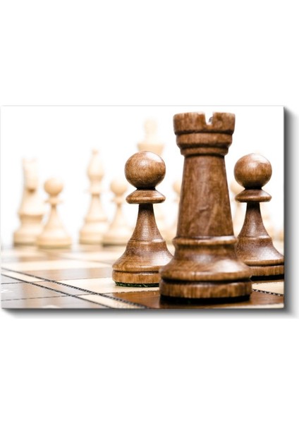 Satranç Taşları - Stratejik Düşünce Kanvas Tablo