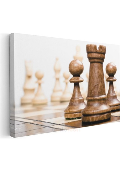Satranç Taşları - Stratejik Düşünce Kanvas Tablo