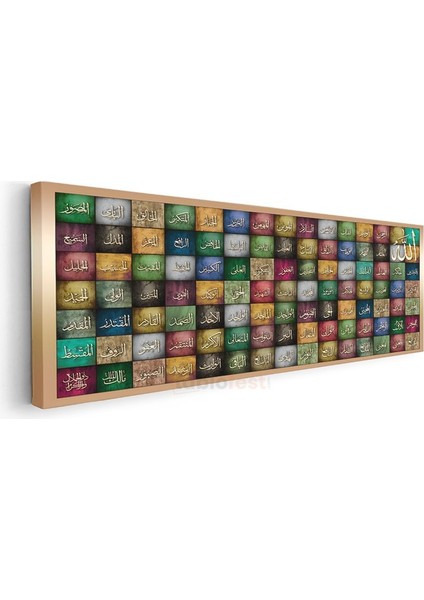 Esma-ül Hüsna - Allah'ın 99 İsmi Kanvas Tablo modelleri
