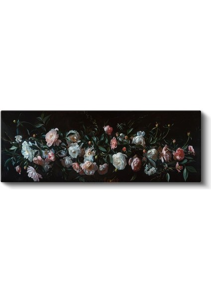 Zarif Güller - Klasik Yağlı Boya Tarzında Pembe ve Beyaz Gül Kompozisyonu Kanvas Tablo fiyatları