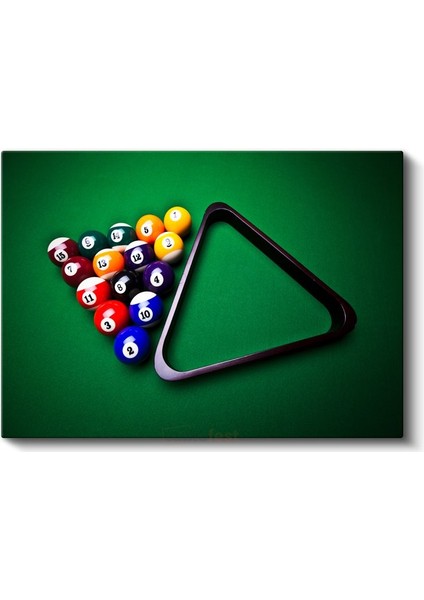 Bilardo Topları - Yeşil Masada Oyun Kanvas Tablo fiyatları