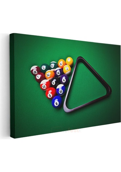 Bilardo Topları - Yeşil Masada Oyun Kanvas Tablo modelleri