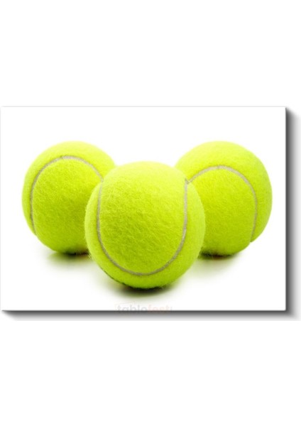 Tenis Topları - Parlak Spor Üçlemesi Kanvas Tablo