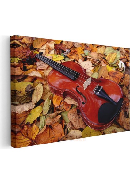 Sonbahar Kemanı - Yapraklar Arasında Müzik Kanvas Tablo