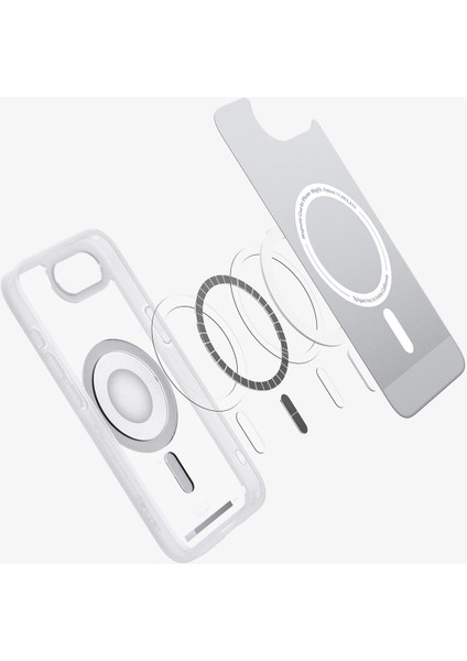 iPhone 16e Kılıf Ultra Hybrid MagFit MagSafe özellikli Classic Silver - ACS09147