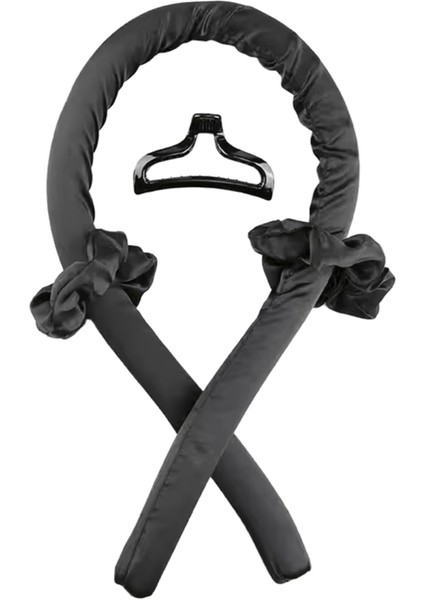 Kadın Isısız Curling Rod Isısız Saç Bukleler Kafa Bandı Saç Yumuşak Parlak Saç Bigudi Kuaför Araçları Aksesuarları Kadın Yapmak Renk: Siyah (Yurt Dışından)