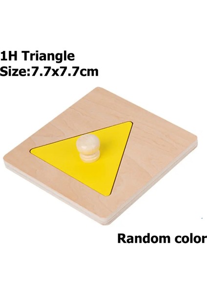 Ahşap Montessori 3D Geometrik Board Çocuklar Erken Eğitim Şekil Renk Biliş Toys Anaokulu Öğretim Yardımları Hediyeler Ddj Renk: 1h Üçgen (Yurt Dışından)