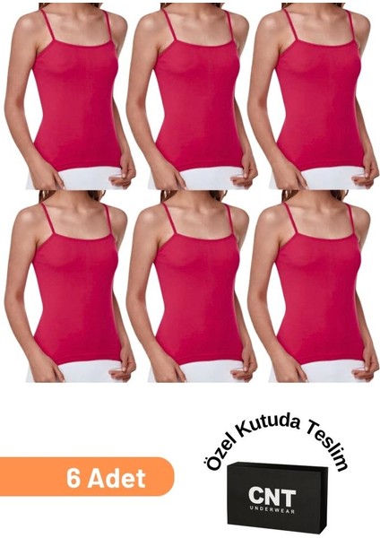 Kadın 6'lı Ribana Kumaş Ip Askılı Atlet Özel Kutusunda fiyatları