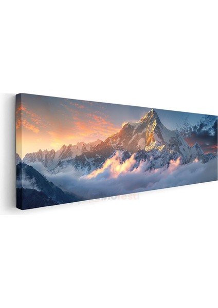 Bulutların Üstünde - Ihtişamlı Dağ Zirvesi Kanvas Tablo modelleri