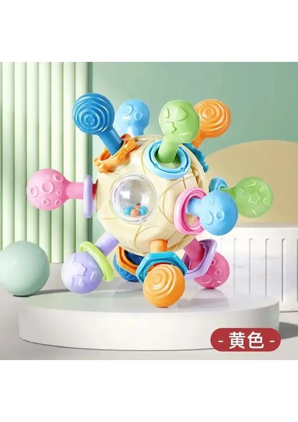 Bebek Oyuncaklar 0 12 Ay Dönen Çıngırak Topu Kavrama Aktivitesi Bebek Gelişimi Oyuncak Silikon Çıngıraklar Bebek Duyusal Oyuncaklar Için Bebek Duyusal Oyuncaklar: Teether (Yurt Dışından)
