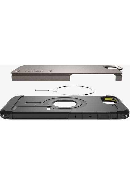 iPhone 16e Kılıf Tough Armor MagFit MagSafe özellikli Kickstand Gunmetal - ACS09136 fırsatları