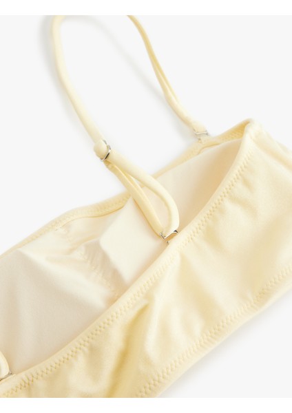 Astarlı Hafif Destekli Çıkarılabilir Askılı Straplez Bikini Üstü