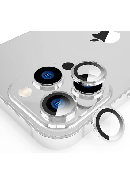 Apple iPhone 14 Pro Max Mercek Lens Kamera Koruyucu Gümüş fırsatları