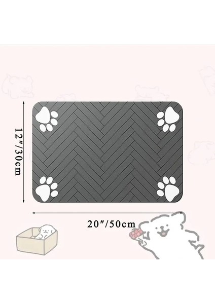 Pet Besleme Mat-Absorban Yiyecek ve Su Kasesi Için Pet Placemat, Su Geçirmez Kauçuk Desteği Ile, Köpek Catcolor Için Hızlı Kuru Su Matı: Siyah 20X30CM (Yurt Dışından)