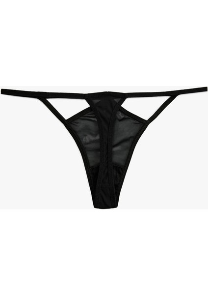 Pencere Detaylı Tül String Külot