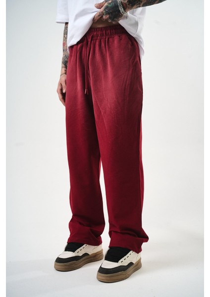 Erkek Sprey Baggy Eşofman Altı Bordo fiyatları