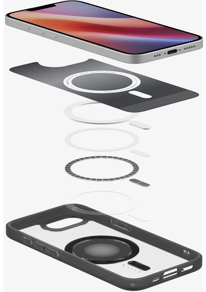 iPhone 16e Kılıf Ultra Hybrid MagFit MagSafe özellikli Classic Black - ACS09146 fırsatları