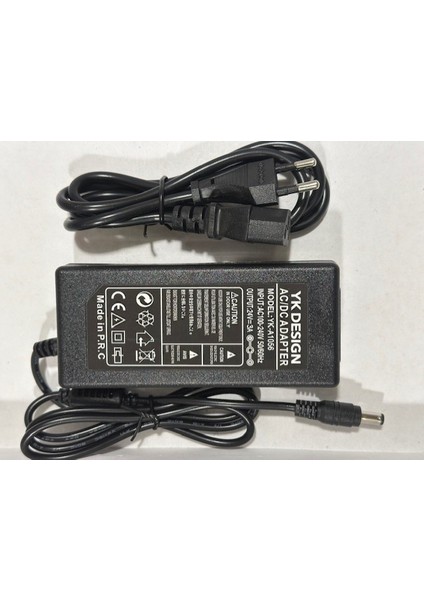 24 Volt 3 Amper Adaptör 24 Volt 3 Amper 5.5 mm 2.5 mm Adaptör
