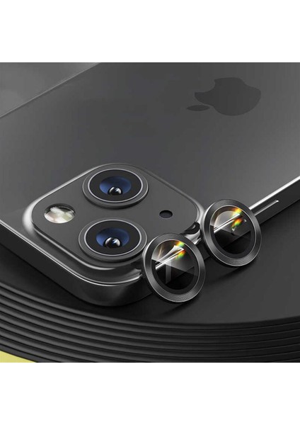 Apple iPhone 14 Mercek Lens Kamera Koruyucu Siyah
