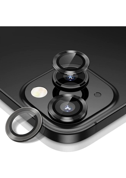 Apple iPhone 14 Mercek Lens Kamera Koruyucu Siyah modelleri