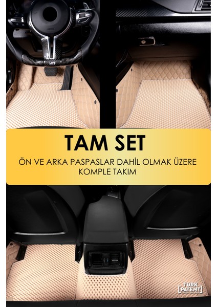 Renault Captur (2013-2019) Uyumlu Deri 8d Havuzlu Tam Set Oto Paspas .1