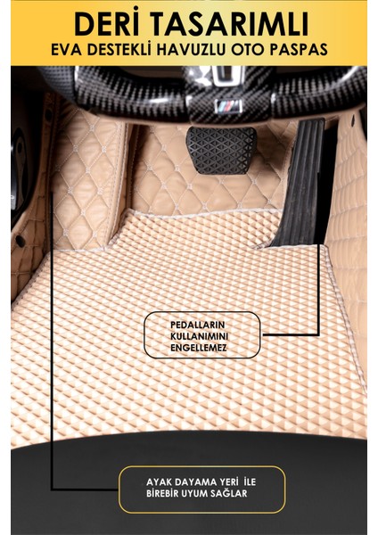 Renault Captur (2013-2019) Uyumlu Deri 8d Havuzlu Tam Set Oto Paspas .1 fiyatları