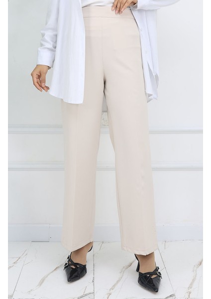 Bol Paça Pantolon 4001-05 Bej modelleri