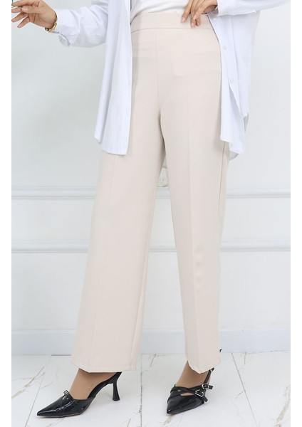 Bol Paça Pantolon 4001-05 Bej fırsatları