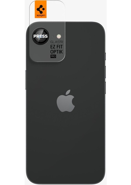 iPhone 16e Kamera Lens Camı Koruyucu Kolay Kurulum GLAS.tR EZ Fit Optik Pro (2 Adet) Black - AGL09279