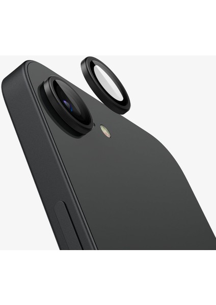 iPhone 16e Kamera Lens Camı Koruyucu Kolay Kurulum GLAS.tR EZ Fit Optik Pro (2 Adet) Black - AGL09279