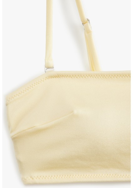 Astarlı Hafif Destekli Çıkarılabilir Askılı Straplez Bikini Üstü fiyatları