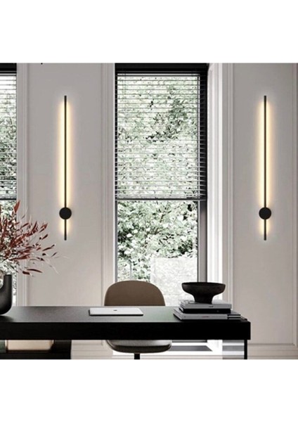 Kumsal Modern Dekoratif LED Duvar Aplik Siyah