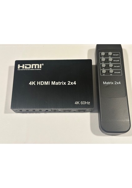 HDMI 2x4 Matrix Switch Splitter 2 Giriş 4 Çıkış HDMI Çoğaltıcı 2 In 4 Out HDMI Switch Splitter