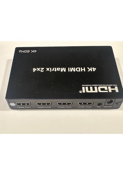 HDMI 2x4 Matrix Switch Splitter 2 Giriş 4 Çıkış HDMI Çoğaltıcı 2 In 4 Out HDMI Switch Splitter