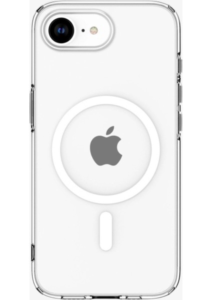iPhone 16e Kılıf Crystal Flex MagFit MagSafe özellikli Clear White - ACS09127