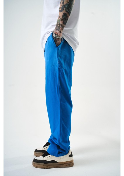Erkek Sprey Baggy Eşofman Altı Mavi modelleri