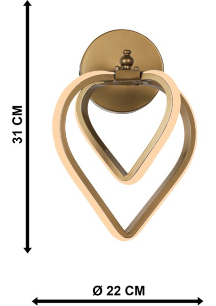 3 Renk LED'li Eskitme Aplik, Şık ve Modern Dekorasyon Parçası, Alüminyum, E27 indirimleri