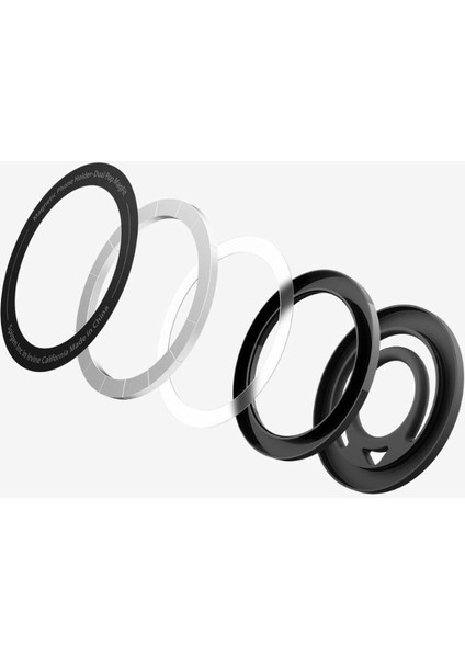 MagFit Dual Pop iPhone için Manyetik Telefon Tutucu MagSafe özellikli Ring Black OM105 - AMP08886