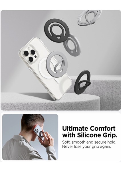 MagFit Dual Pop iPhone için Manyetik Telefon Tutucu MagSafe özellikli Ring Black OM105 - AMP08886