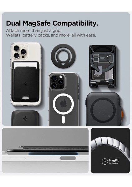 MagFit Dual Pop iPhone için Manyetik Telefon Tutucu MagSafe özellikli Ring Black OM105 - AMP08886