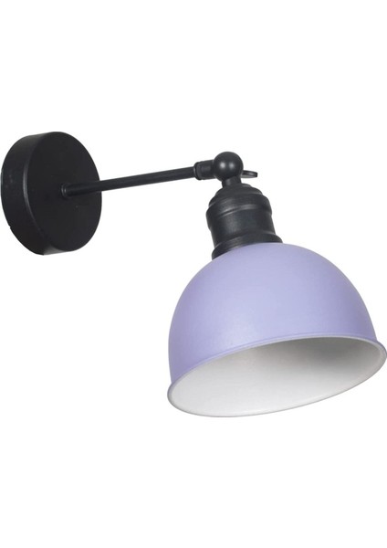Modern ayarlanabilir mor metal lamba, şık ve fonksiyonel tasarım.