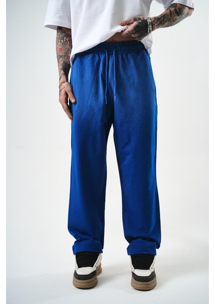 Erkek Sprey Baggy Eşofman Altı Saks