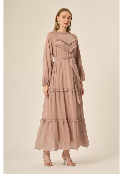 Ftz Kadın Simli Elbise Beige 31144 fırsatları