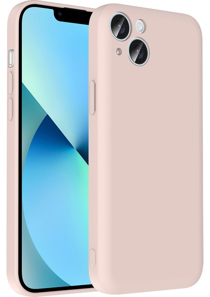 Apple iPhone 13 Kılıf Kamera Korumalı Kartlık Hazneli Tdom Vitra Kapak - Pembe