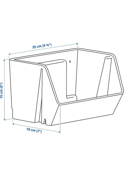 Fodertrag Masa Duvar Düzenleyici - Açık Gri 25X18X15 cm fırsatları