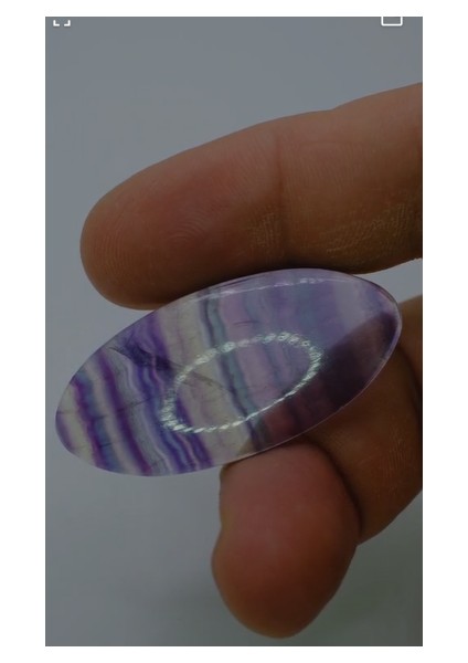 54.05CT 46.1X22.1MM Oval Cabachon Natural Multi-Color Fluorite