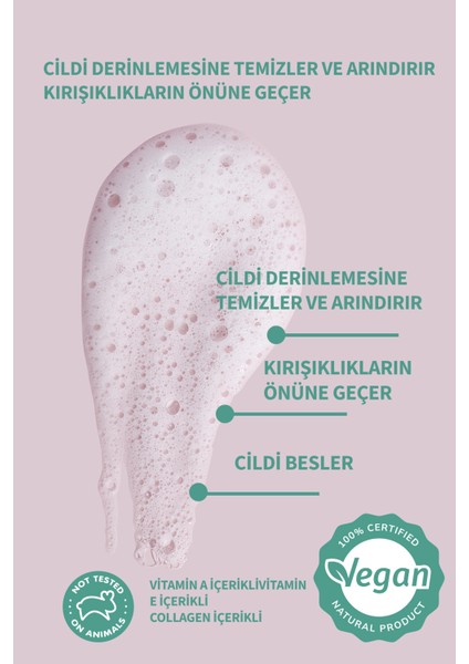 Yıkama Jeli Kuru ve Karma Ciltler Için - Kolajen ve Vitamin Içerikli ( Vegan Içerik ) - 200 ml fiyatları