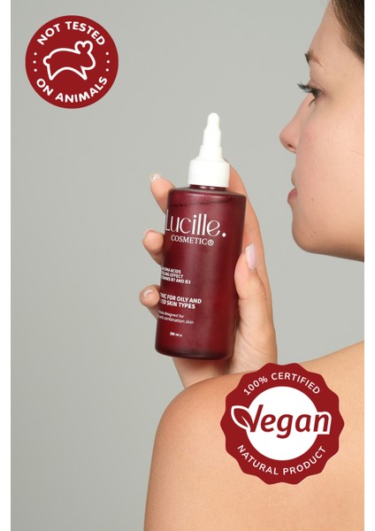 Tonik- Yağlı ve Karma Cilt - Aha Bha ve Vitamin İçerikli (Vegan) 200 ml